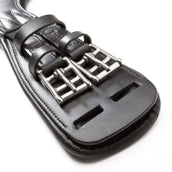 Kavalkade Sangle de Dressage Casper Oiled Leather avec Élastique Noir