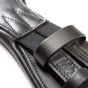 Kavalkade Sangle de Dressage Casper Oiled Leather avec Élastique Noir