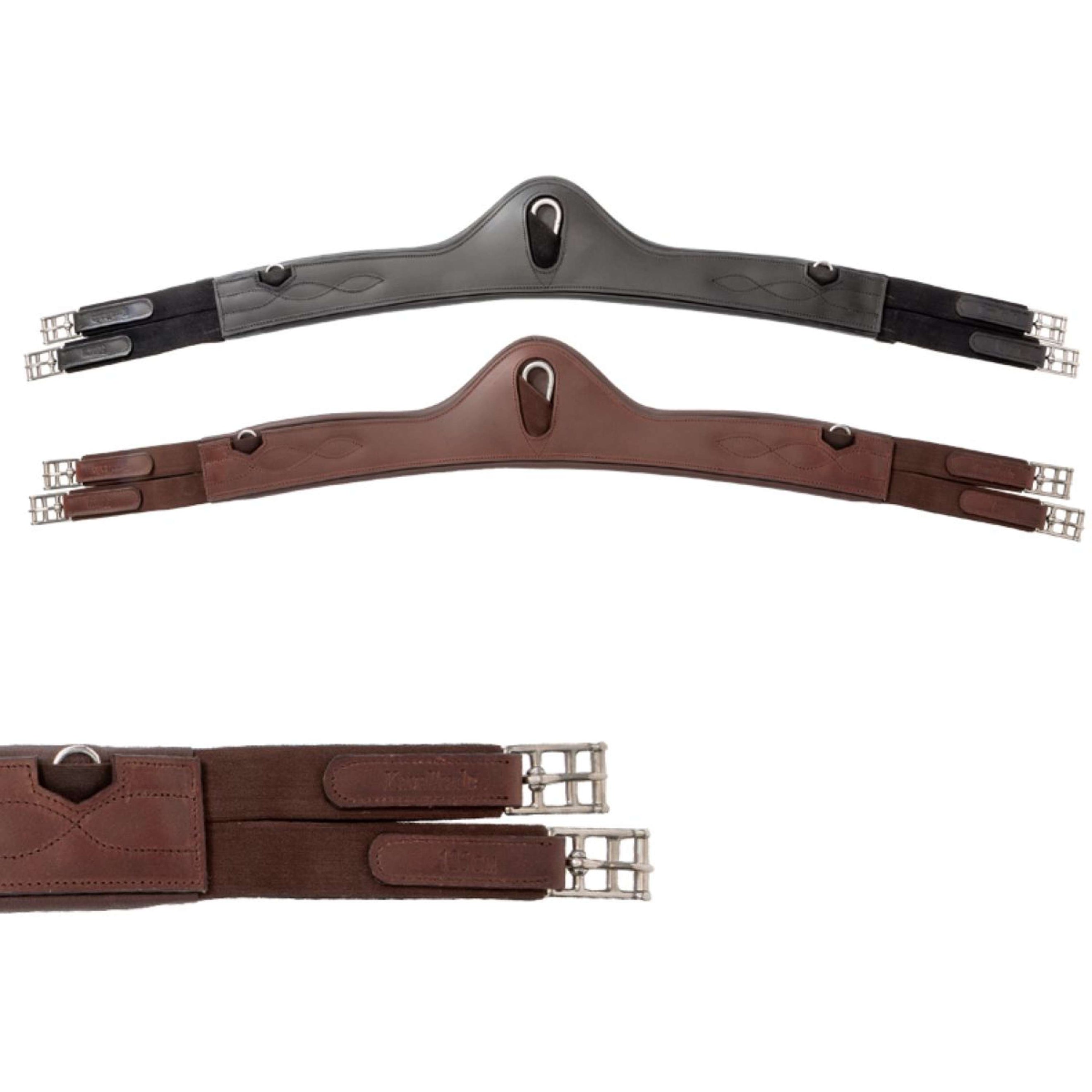 Kavalkade Sangle Atlas Oiled Leather avec Élastique Noir