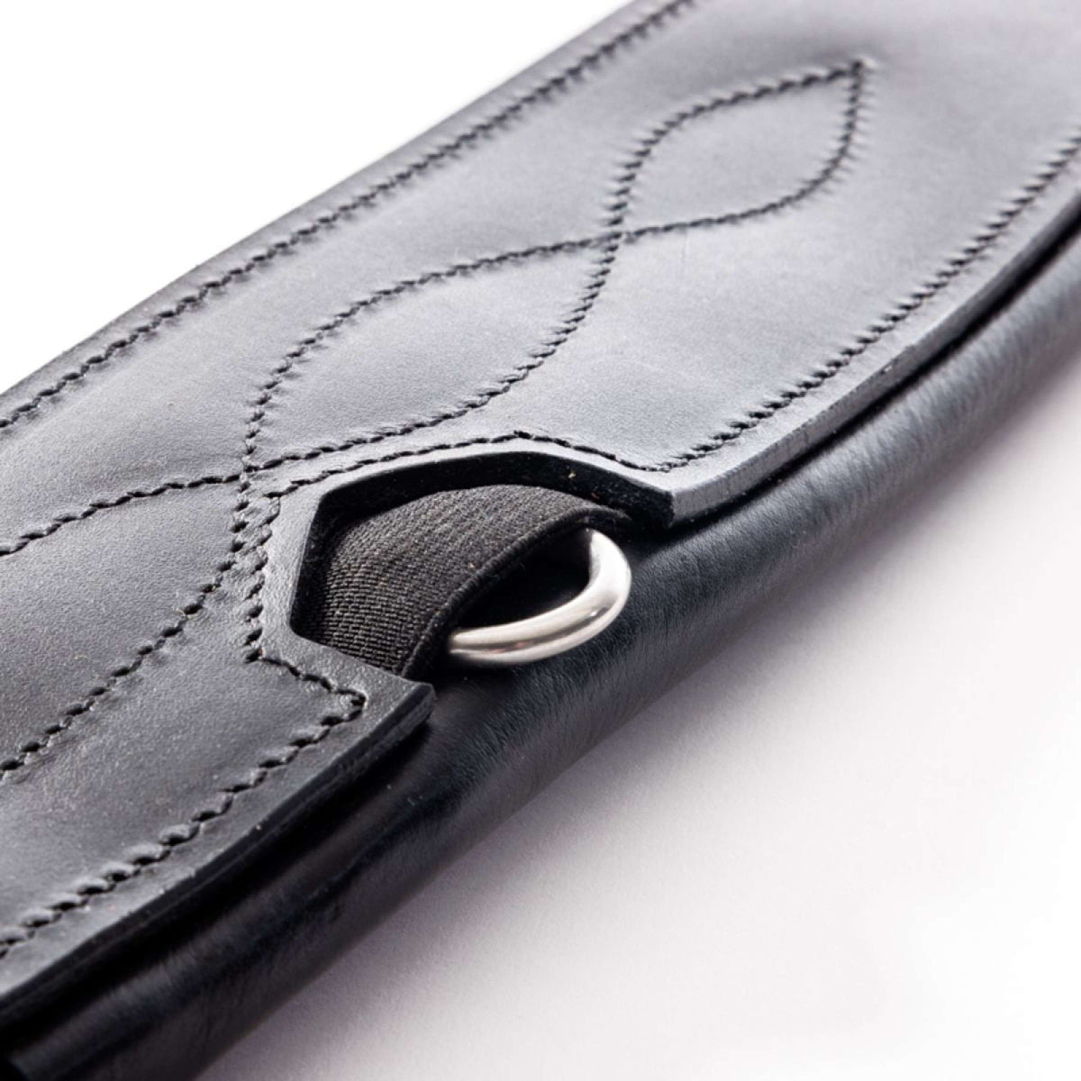 Kavalkade Sangle de Dressage Atlas Oiled Leather avec Élastique Noir