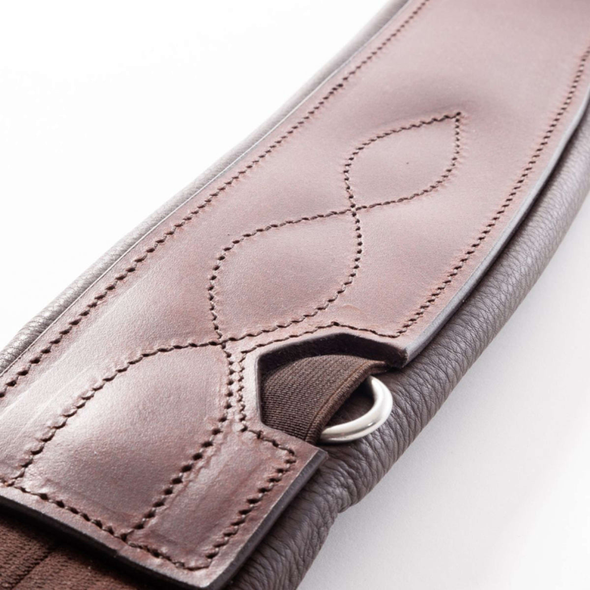 Kavalkade Sangle de Dressage Atlas Oiled Leather avec Élastique Marron