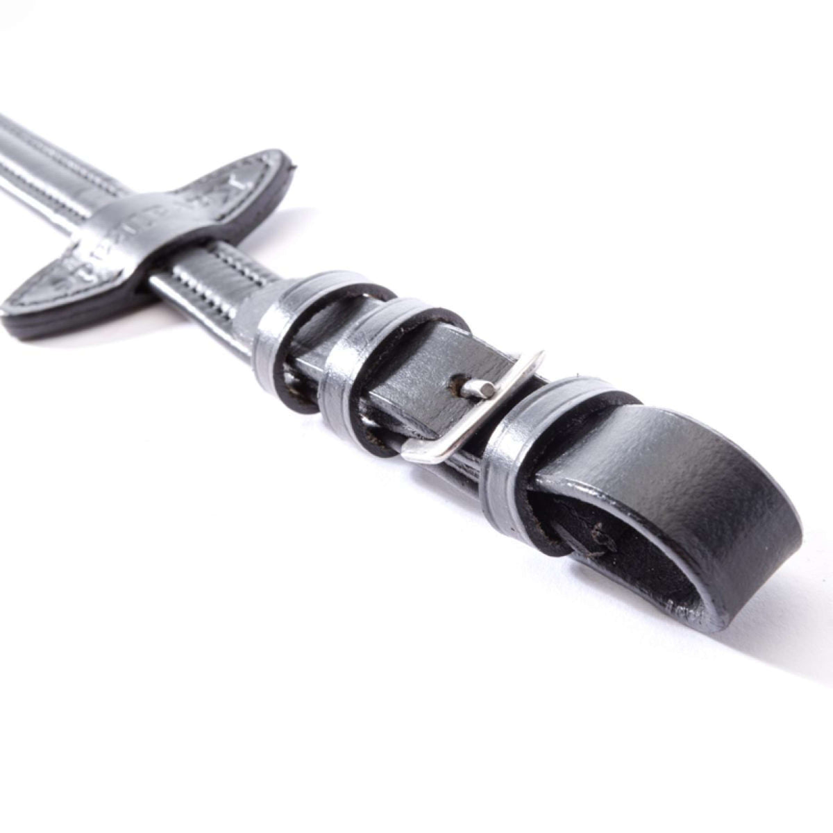 Kavalkade Rênes Cuir Doux Étroit Noir