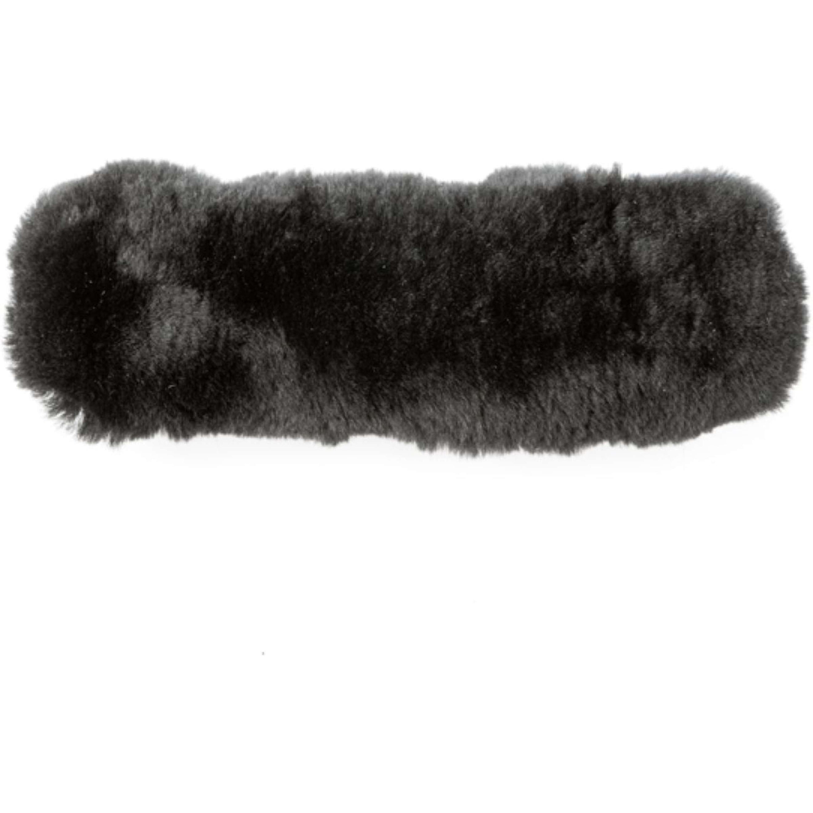 Kavalkade Tête et Nez Tapis Peau d'Agneau Noir