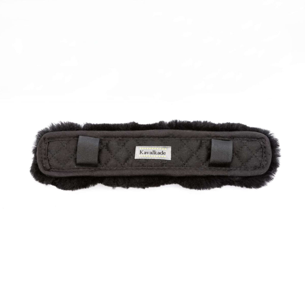 Kavalkade Protection Têtière/Muserolle Memory Peau d'Agneau 2 Velcro Noir