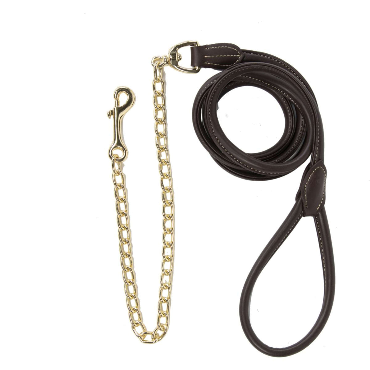 Kentucky Longe de Présentation Leather Chain Marron