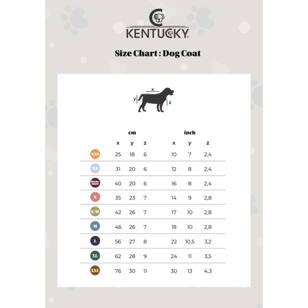 Kentucky Veste pour Chien Original Royal Bordeaux