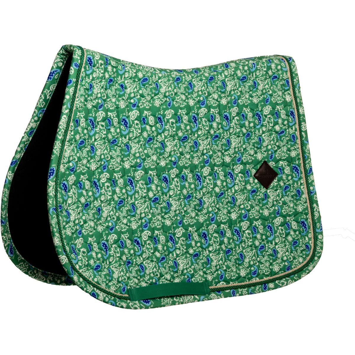 Kentucky Tapis de Selle Velvet Paisley Garden de Saut Vert/Marine