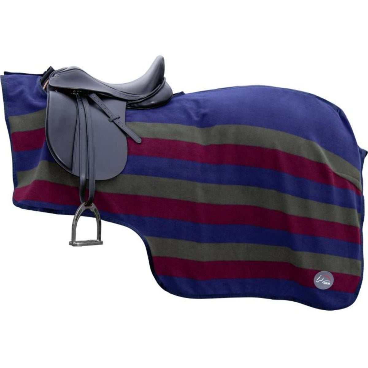 HKM Couvre-reins Professional Vert Foncé/Vin Rouge/Bleu Foncé