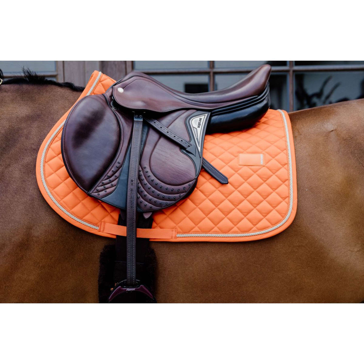 Kentucky Tapis de Selle Diamond Rope de Saut Orange