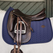 Kentucky Horsewear Tapis de Selle Fishbone Dressur Marin
