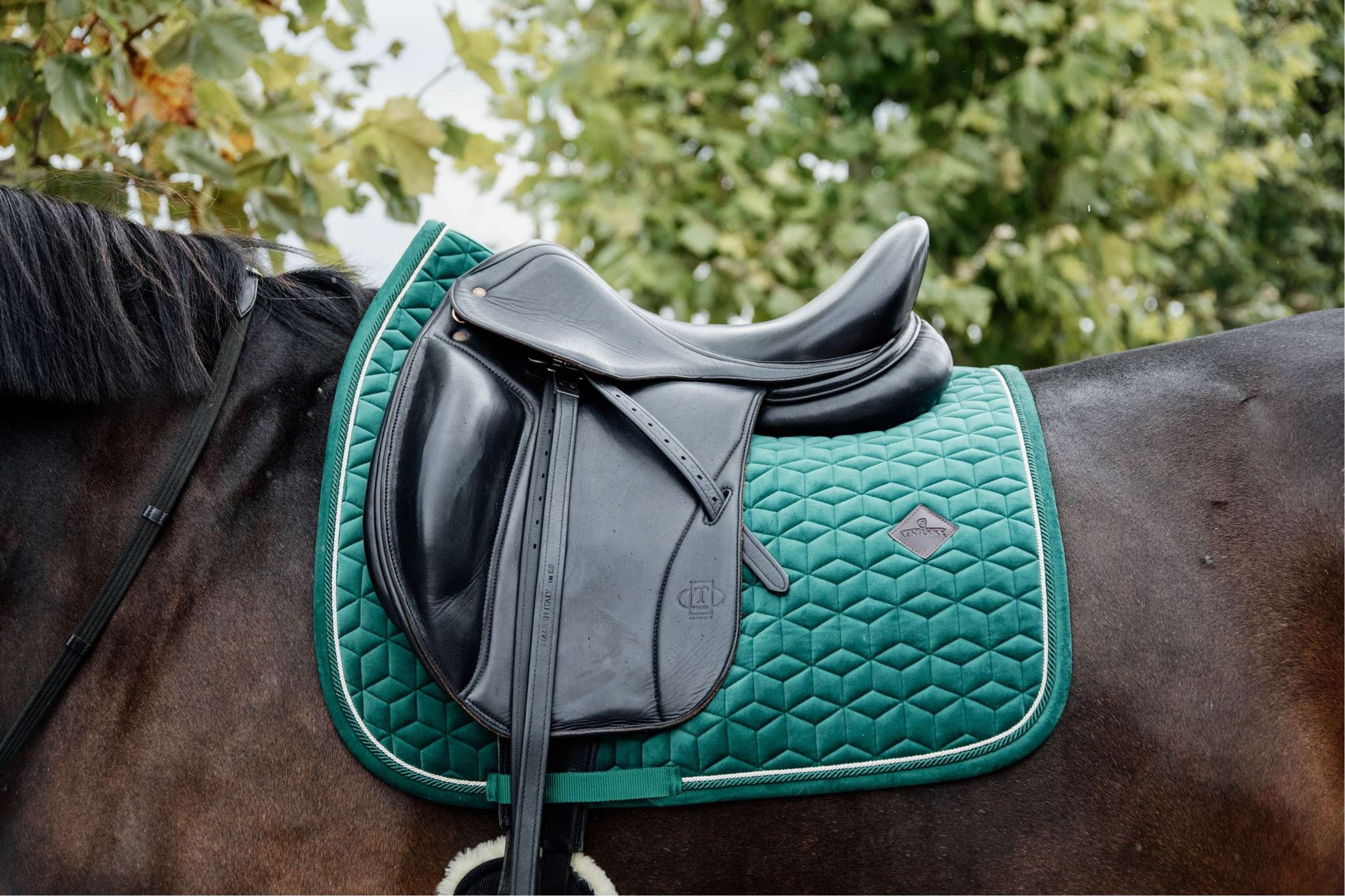 Kentucky Tapis de Selle Velvet Dressage Vert Foncé