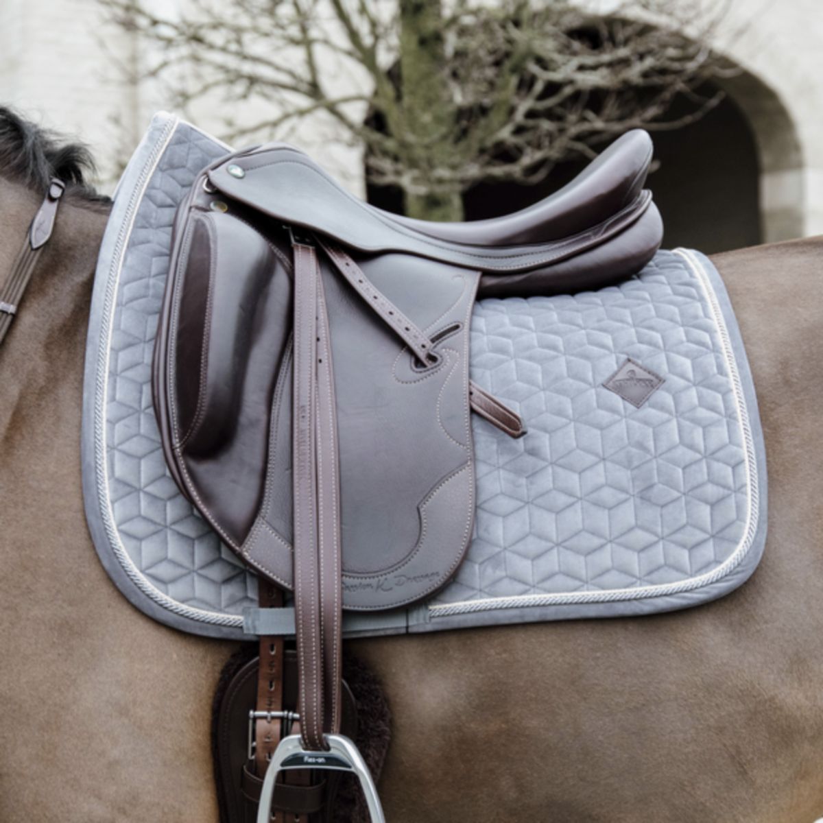 Kentucky Tapis de Selle Basic Fluwelen Dressage Gris