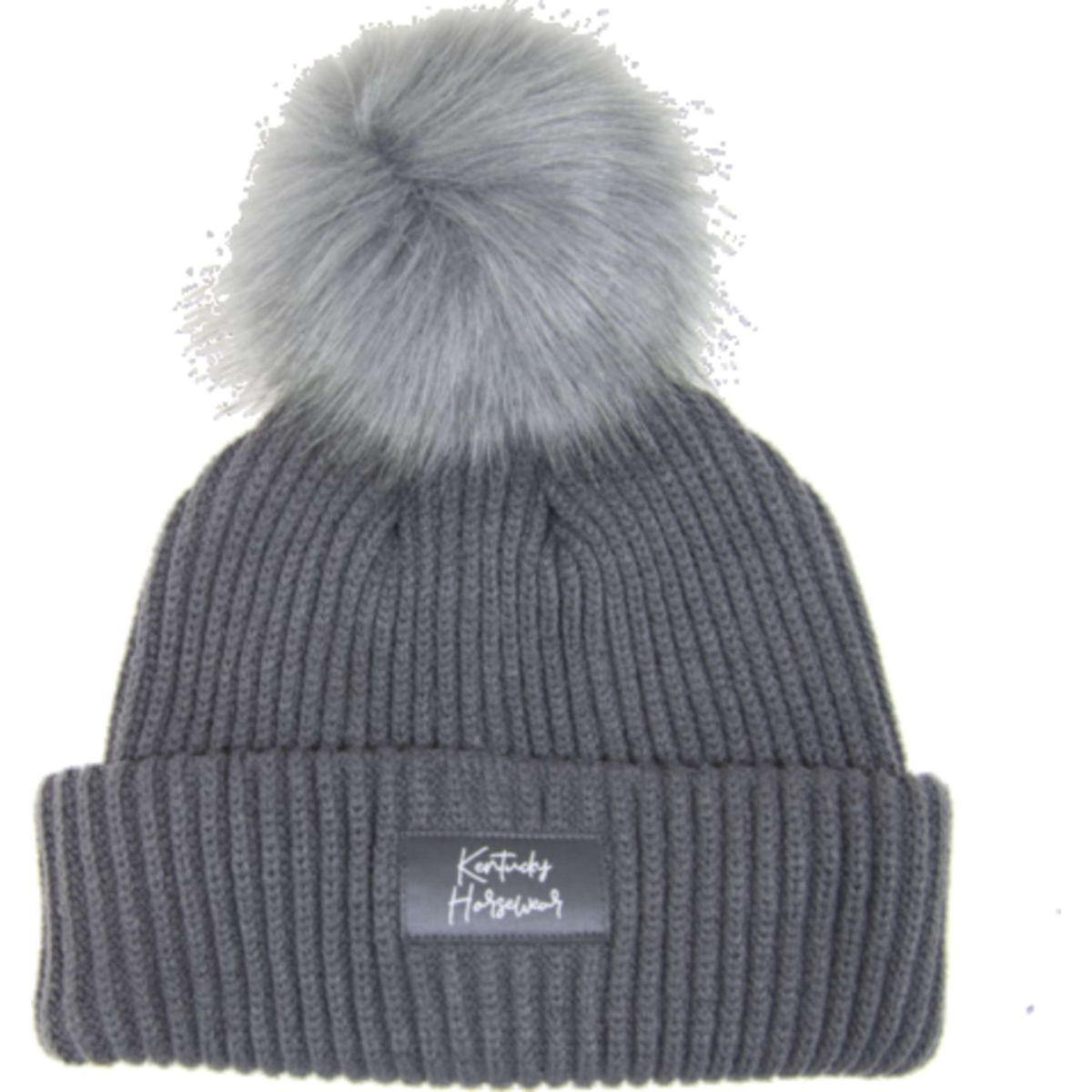 Kentucky Bonnet Pompom Gris