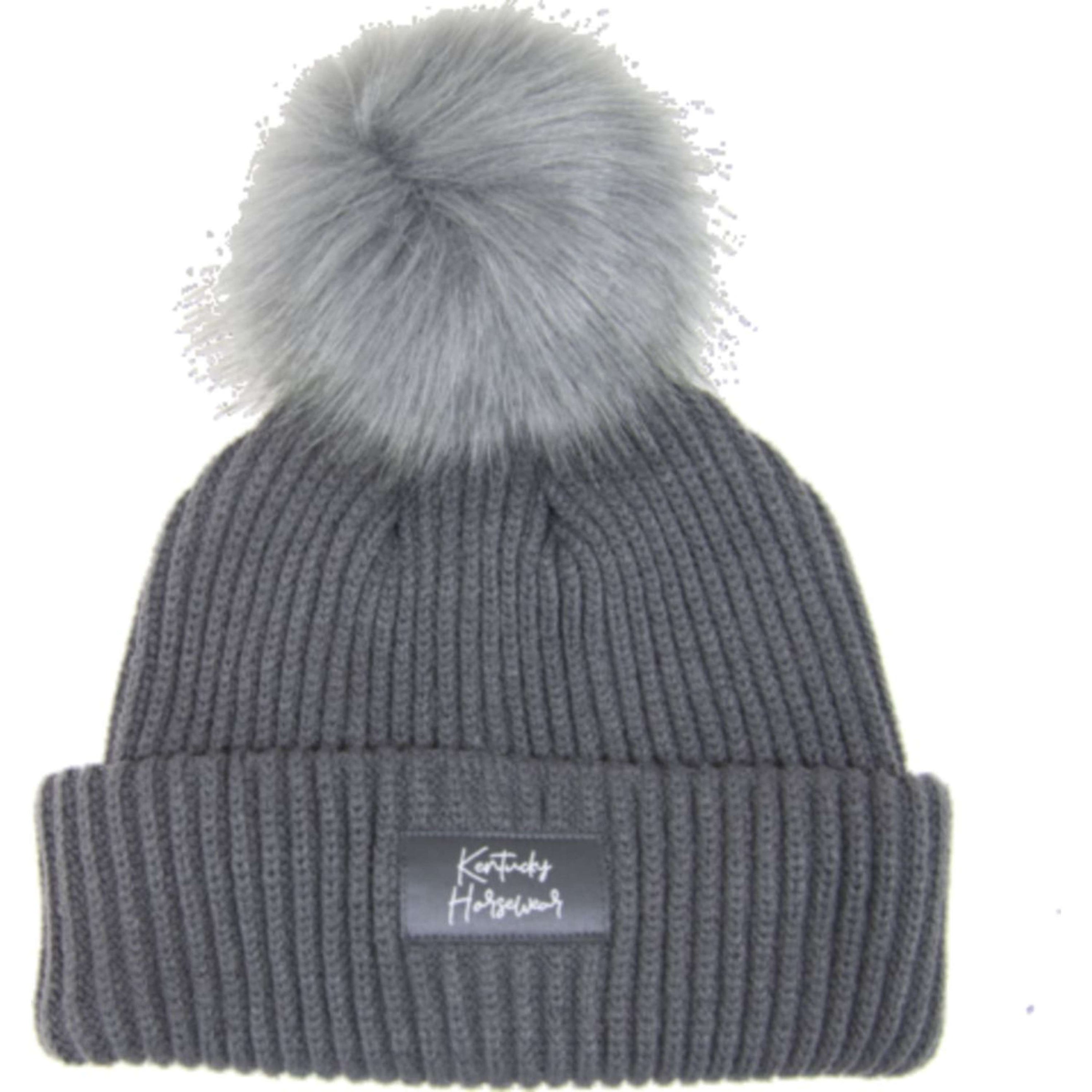 Kentucky Bonnet Pompom Gris