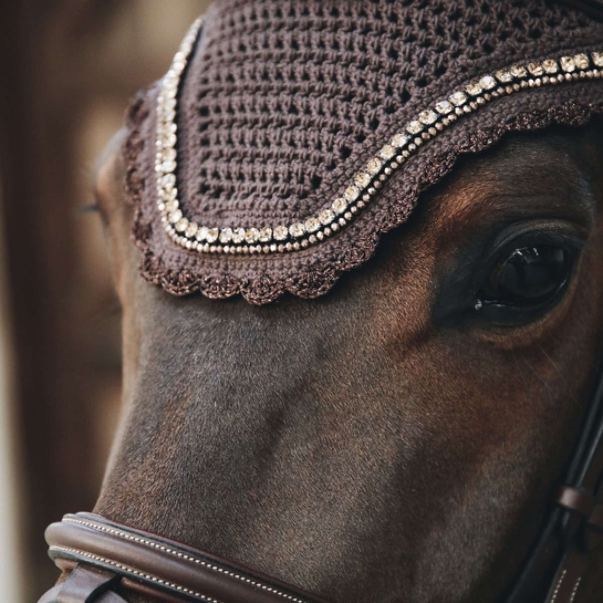 Kentucky Bonnet Anti-Mouches Wellington Stone & Pearl Soundless Marron