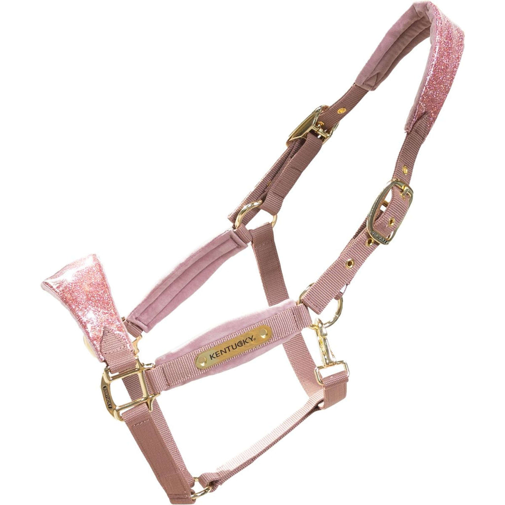 Kentucky Horsewear Licol Velvet Glitter Unicorn Rose Vieux