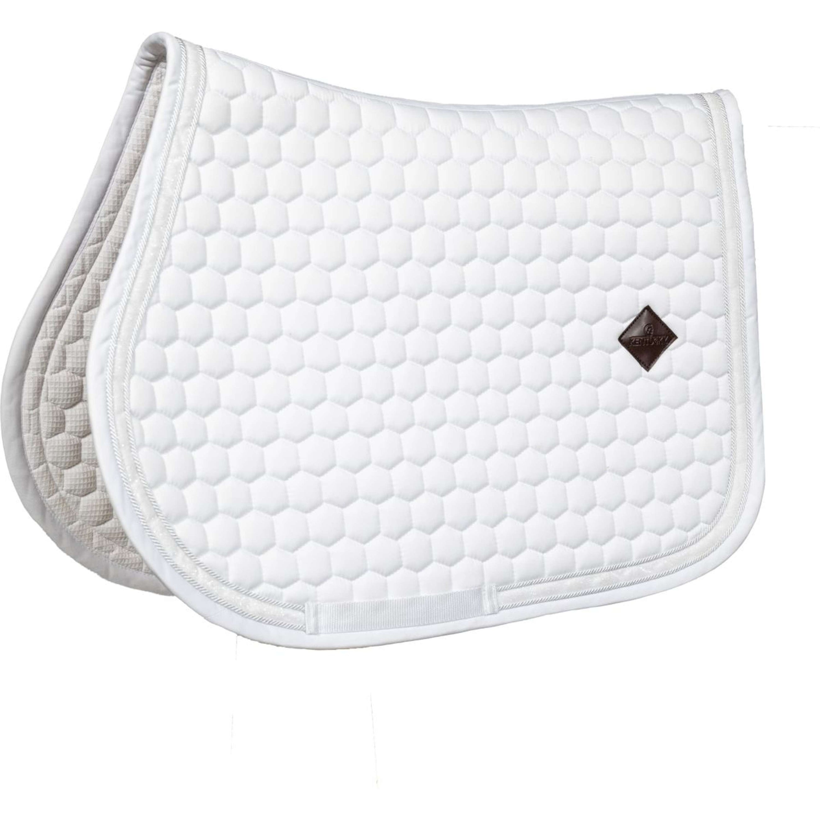 Kentucky Horsewear Tapis de Selle Glitter de Saut Blanc/Blanc