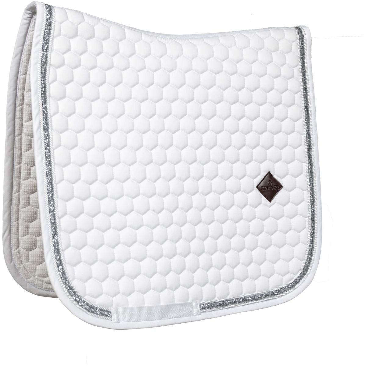 Kentucky Horsewear Tapis de Selle Glitter Dressage Blanc/Argent