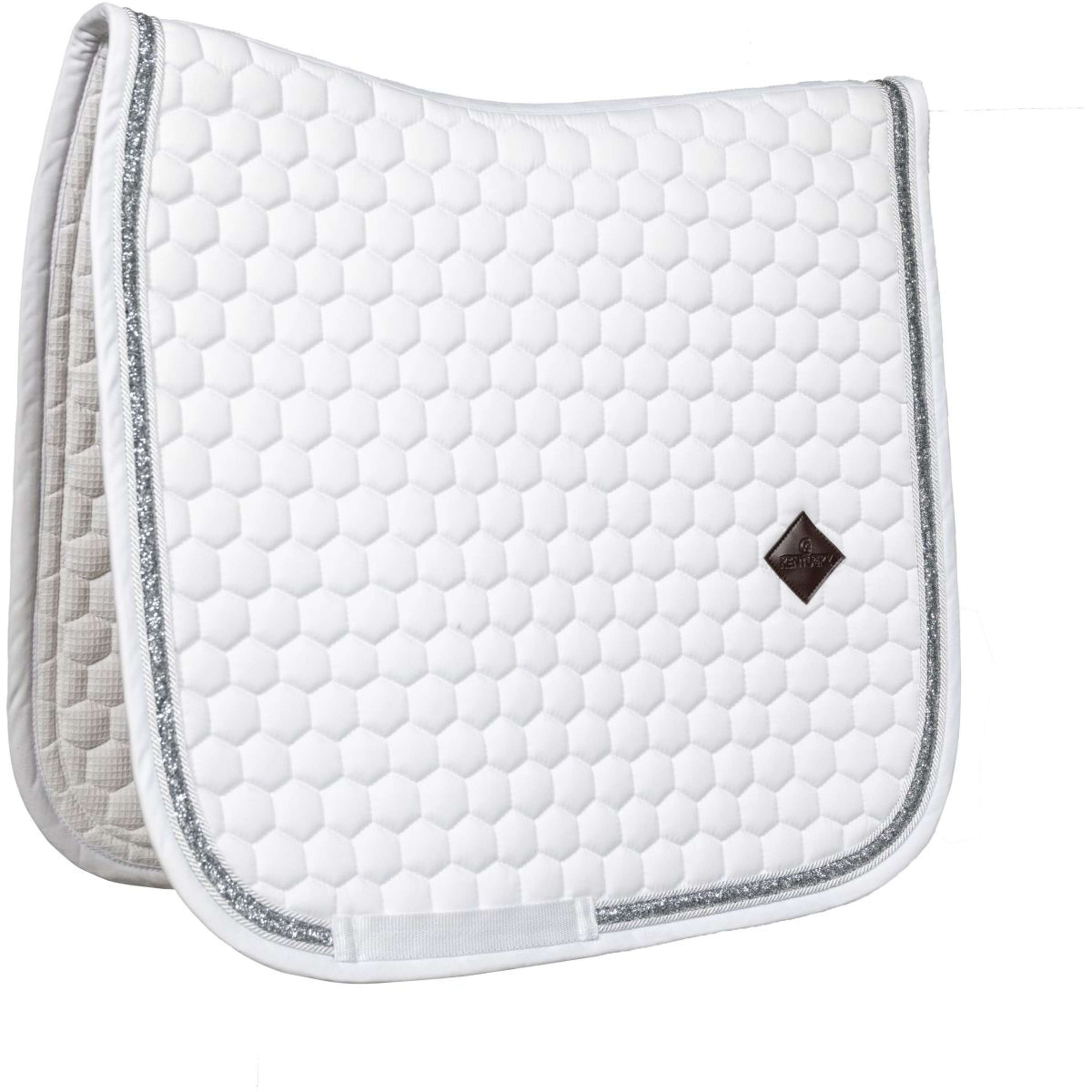 Kentucky Horsewear Tapis de Selle Glitter Dressage Blanc/Argent