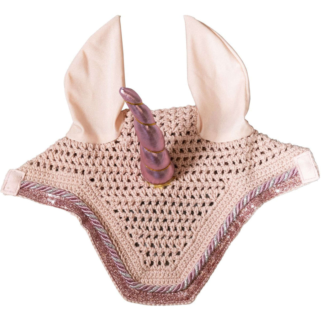 Kentucky Horsewear Bonnet Anti-Mouches Wellington Glitter Unicorn Rose