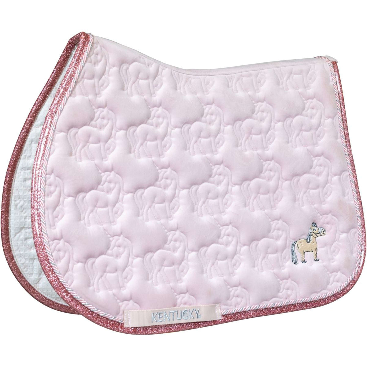 Kentucky Horsewear Tapis de Selle Glitter Unicorn Dressage Soft Rose