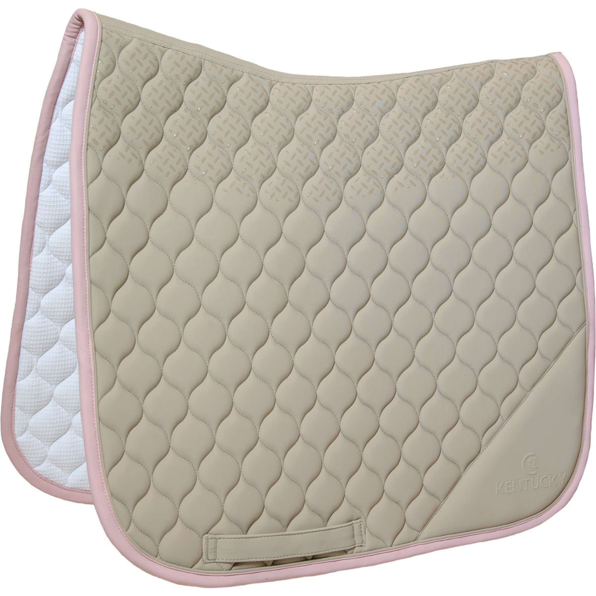 Kentucky Horsewear Tapis de Selle Softshell Onion Quilt Dressage Beige/Vieux Rose