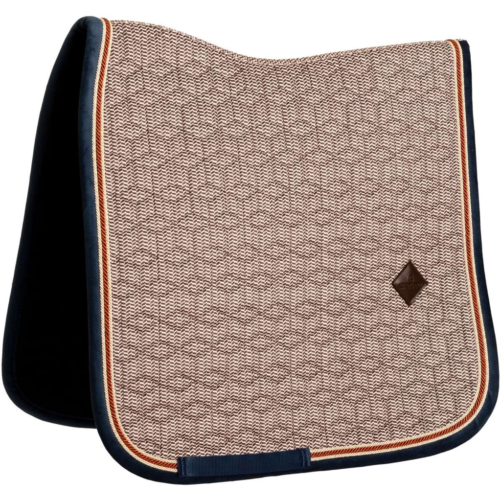 Kentucky Horsewear Tapis de Selle Pied-de-Poule Dressage Bordeaux/Marine