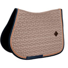 Kentucky Horsewear Tapis de Selle Pied-de-Poule de Saut Bordeaux/Marine