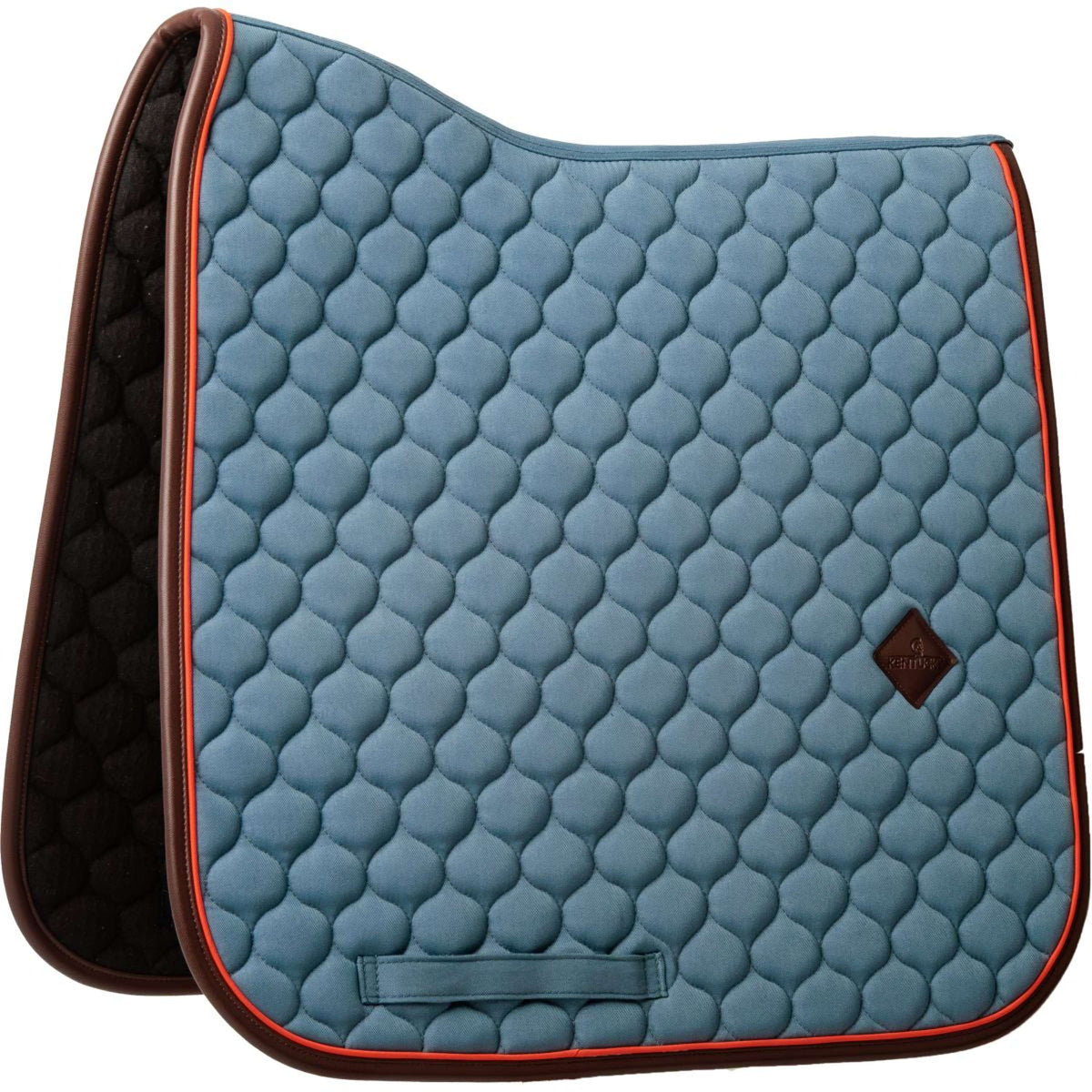 Kentucky Horsewear Tapis de Selle Onion Quilt Leather Neon Dressage Bleu