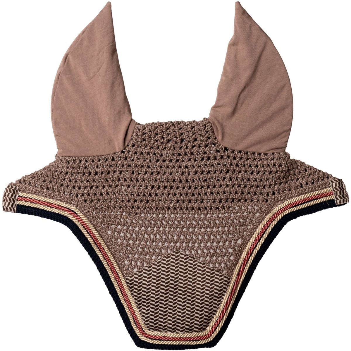 Kentucky Horsewear Bonnet Anti-Mouches Wellington Pied-de-Poule Bordeaux/Marine