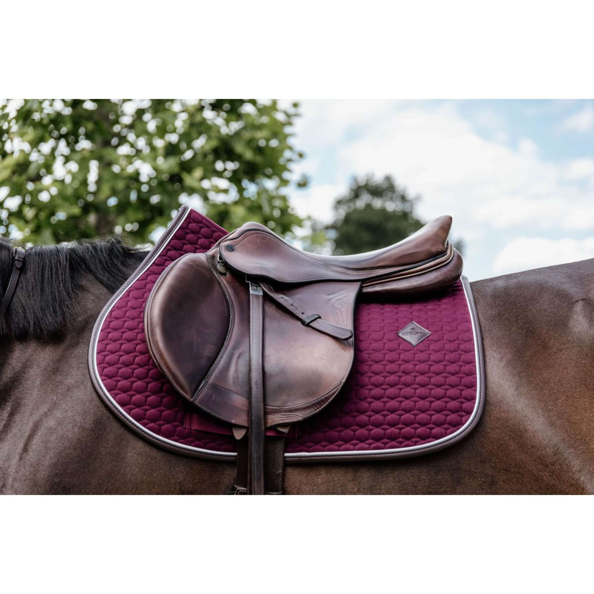 Kentucky Tapis de Selle de Saut Classic Cuir Bordeaux