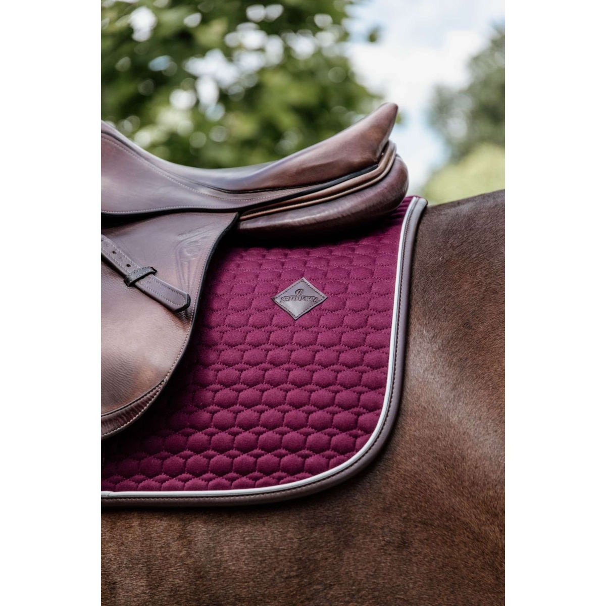 Kentucky Tapis de Selle de Saut Classic Cuir Bordeaux