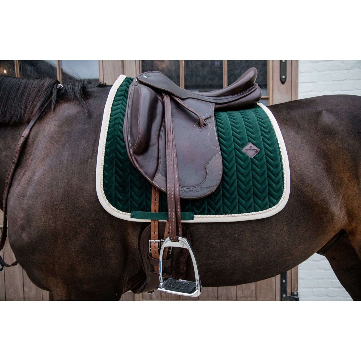 Kentucky Tapis de Selle de Dressage Classic Contraste Pine Green