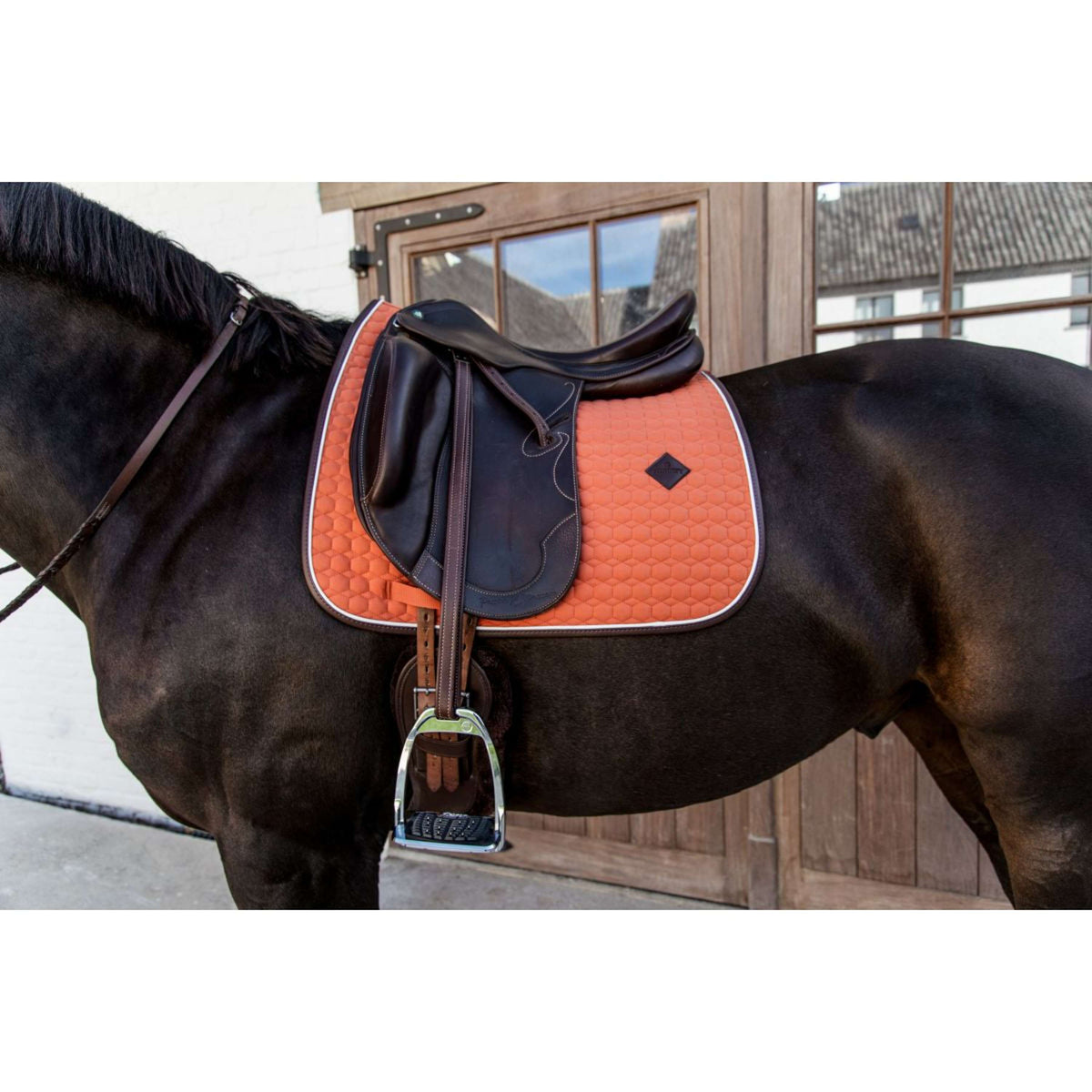 Kentucky Tapis de Selle de Dressage Classic Cuir Orange