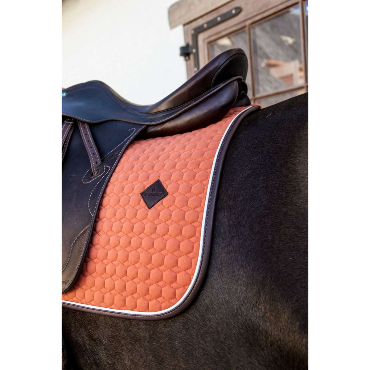 Kentucky Tapis de Selle de Dressage Classic Cuir Orange