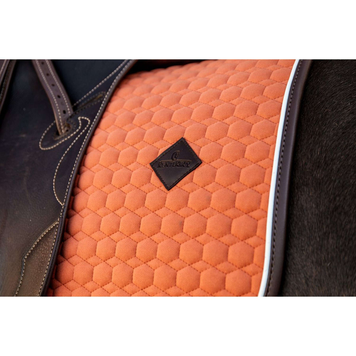 Kentucky Tapis de Selle de Dressage Classic Cuir Orange