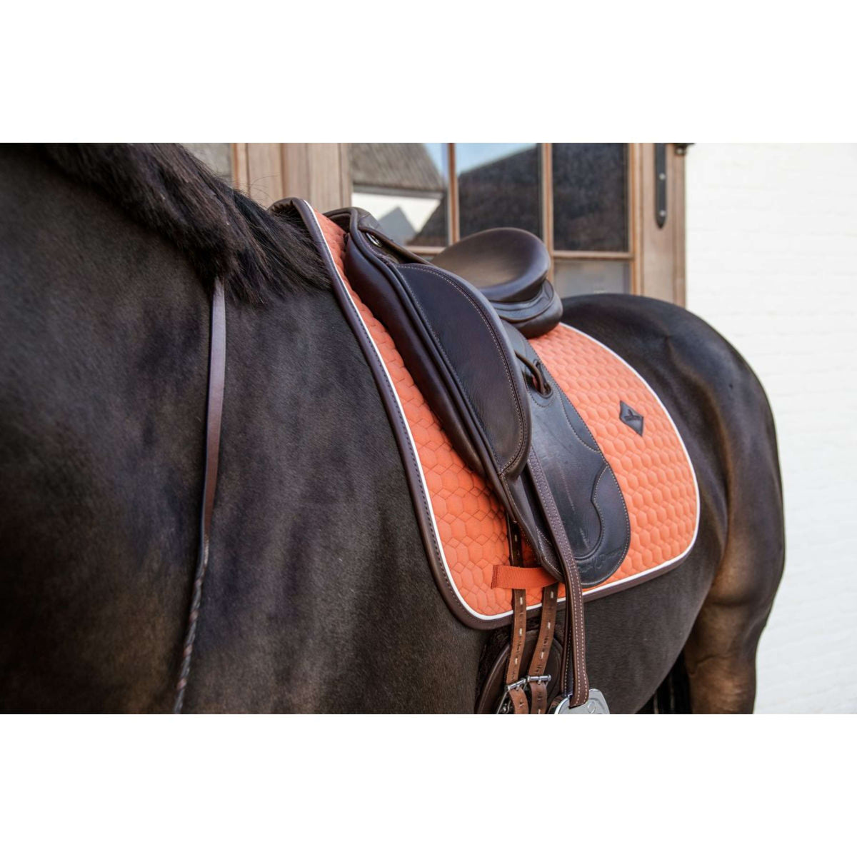 Kentucky Tapis de Selle de Dressage Classic Cuir Orange