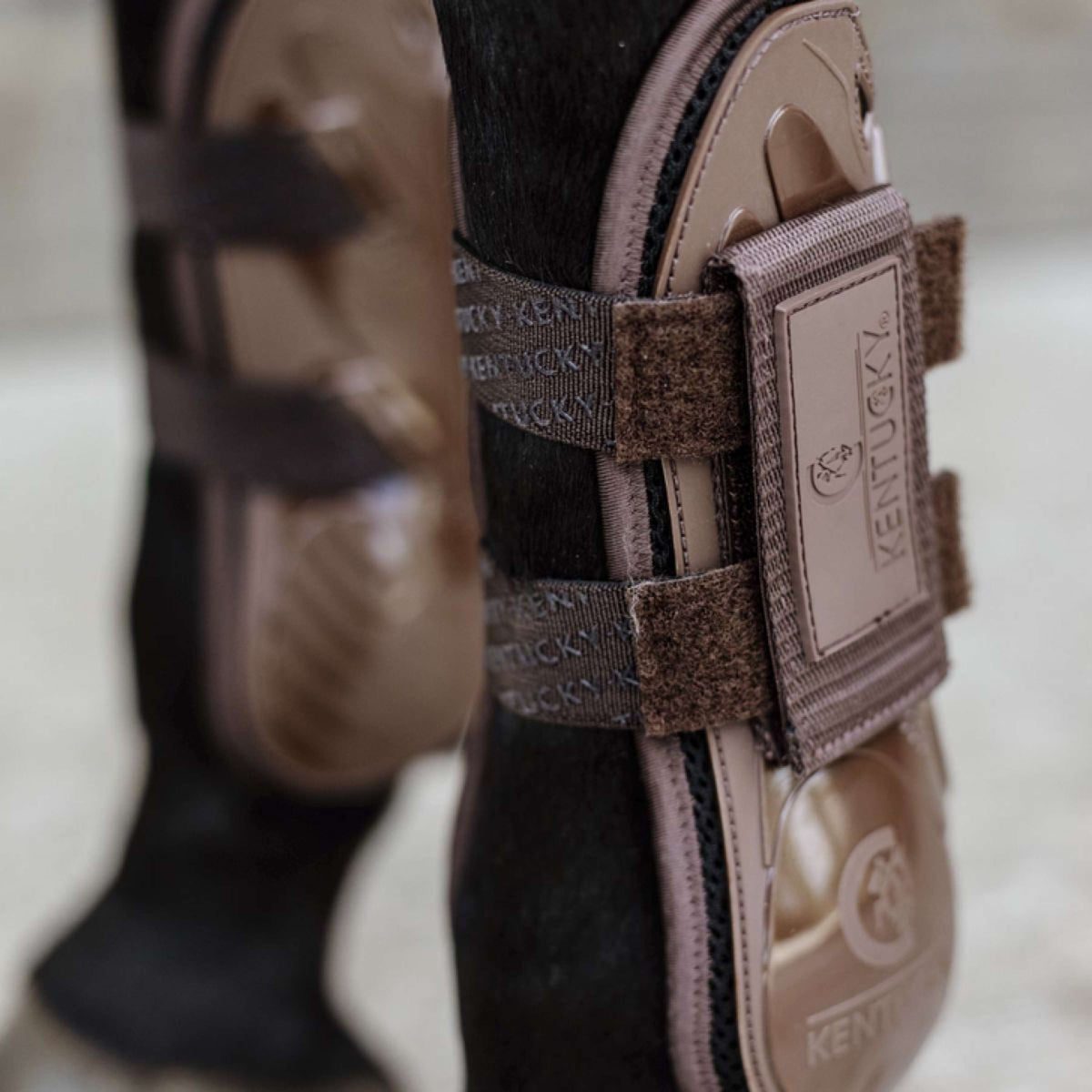 Kentucky Horsewear Protèges-Tendons Velcro Marron