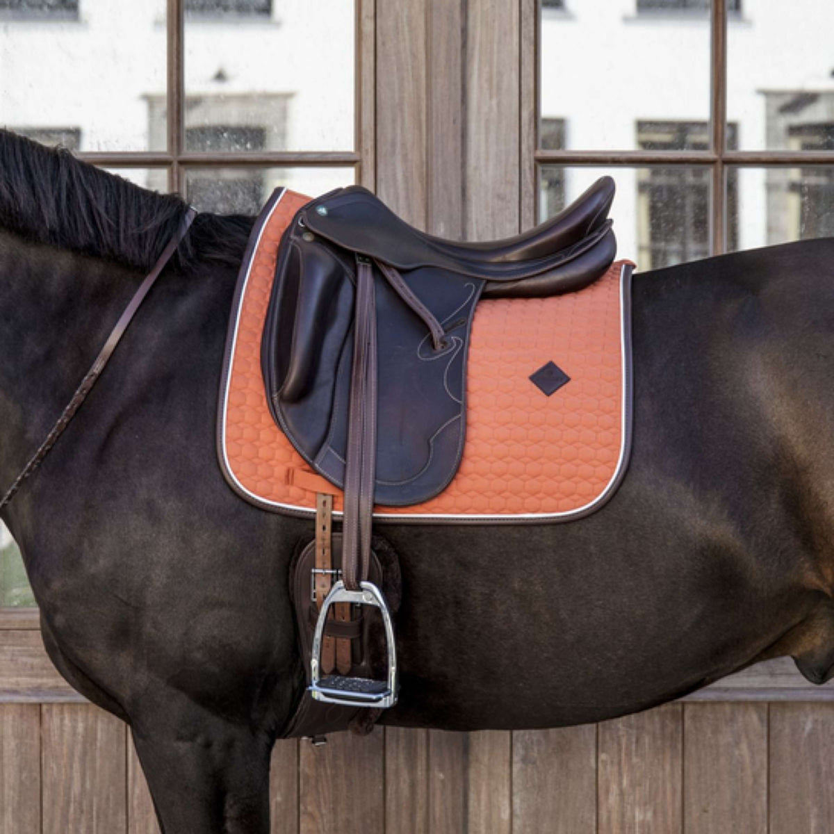 Kentucky Tapis de Selle de Dressage Classic Cuir Orange