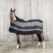 Kentucky Couverture Polaire Heavy Square Stripes Noir/Gris