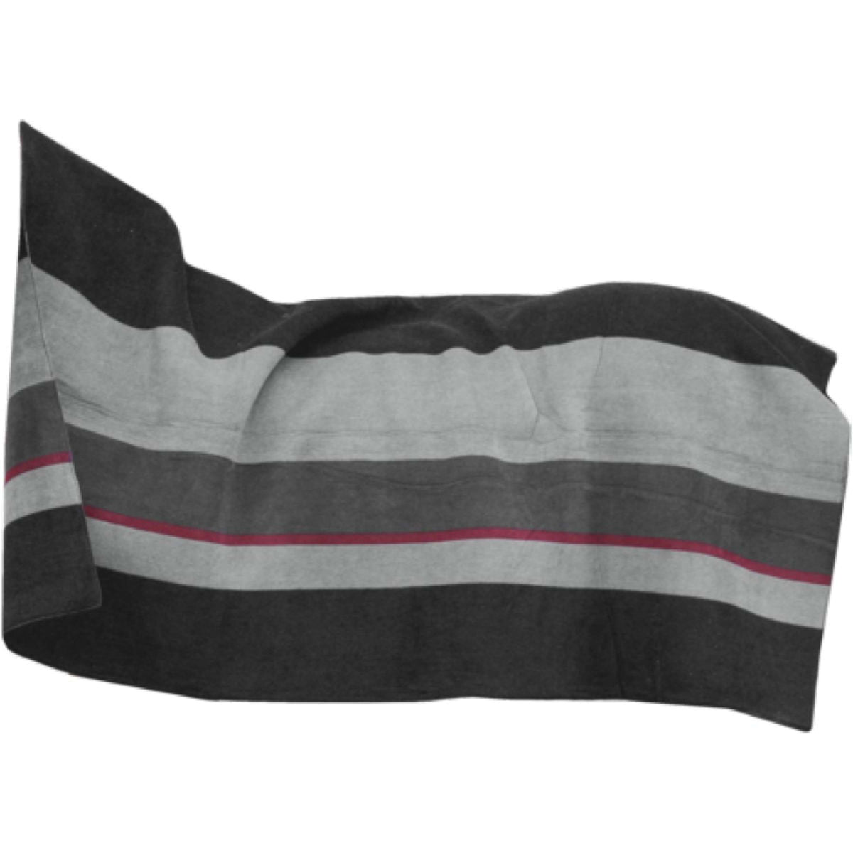 Kentucky Couverture Polaire Heavy Square Stripes Noir/Gris