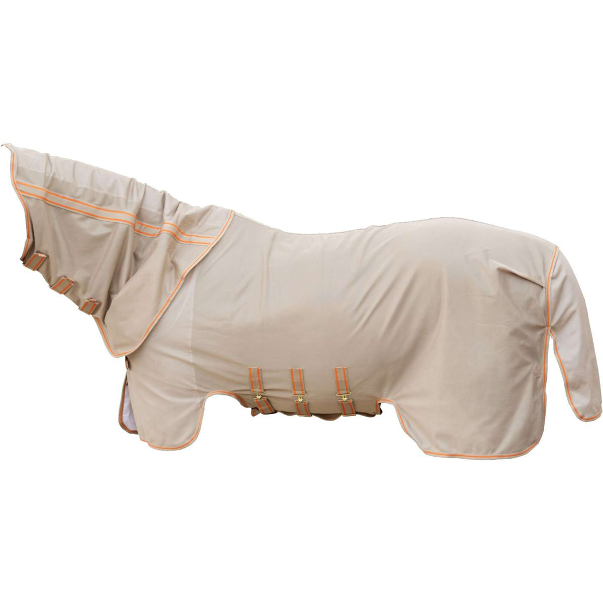 Kentucky Horsewear Couverture Anti-Mouches Comfort Mesh Beige/Orange