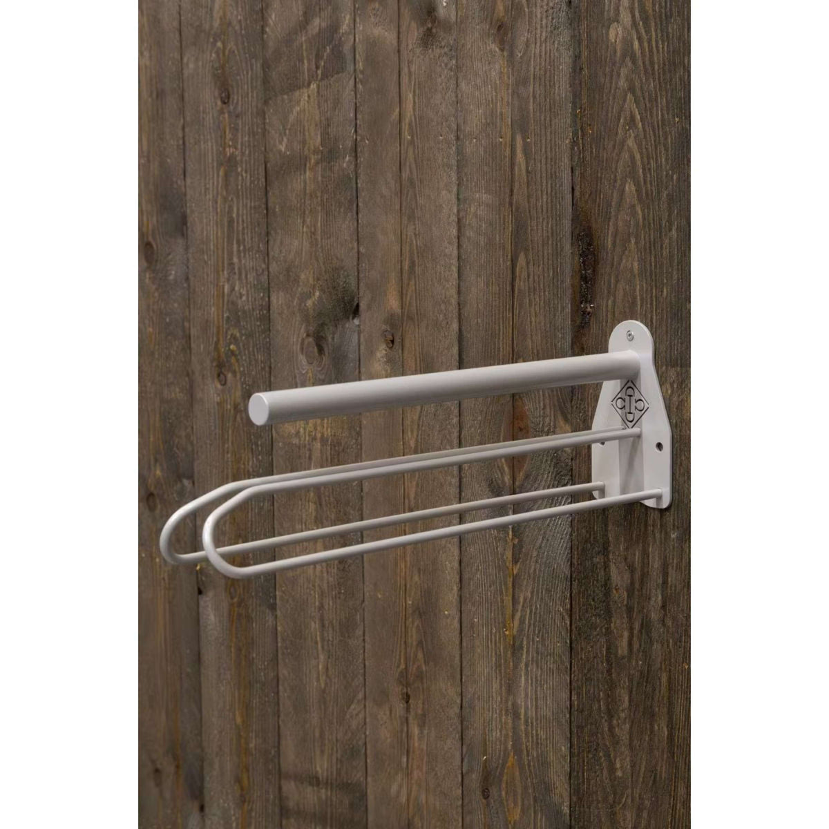 Kentucky Porte-Selle Metal avec Tapis de Selle Support Steel Gris