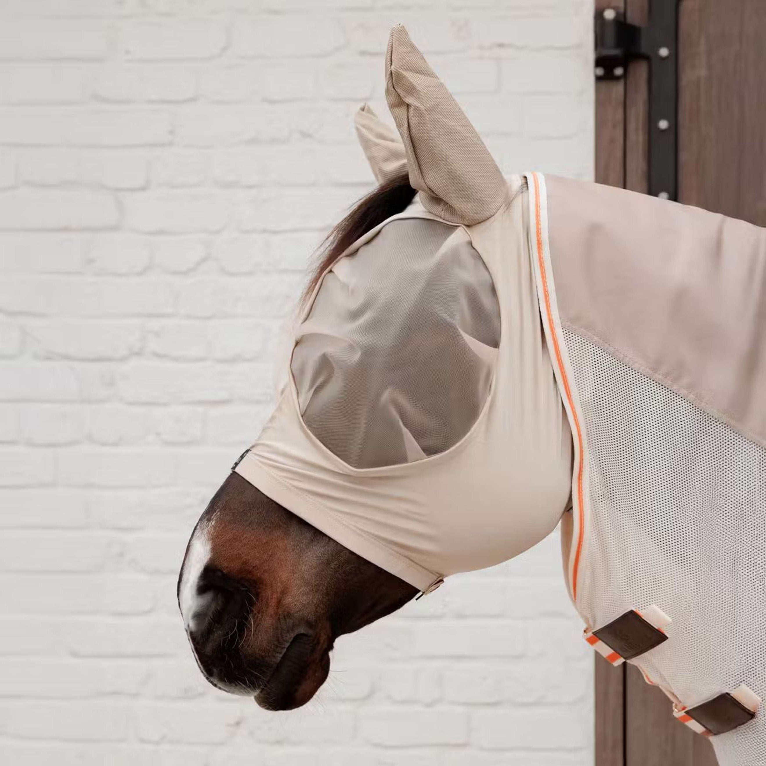 Kentucky Horsewear Masque Anti-Mouches Slim Fit Beige Kentucky Horsewear Masque Anti-Mouches Slim Fit Beige