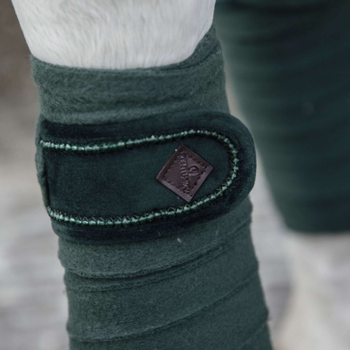 Kentucky Bandages Polar Fleece velours Pearls Pine Green