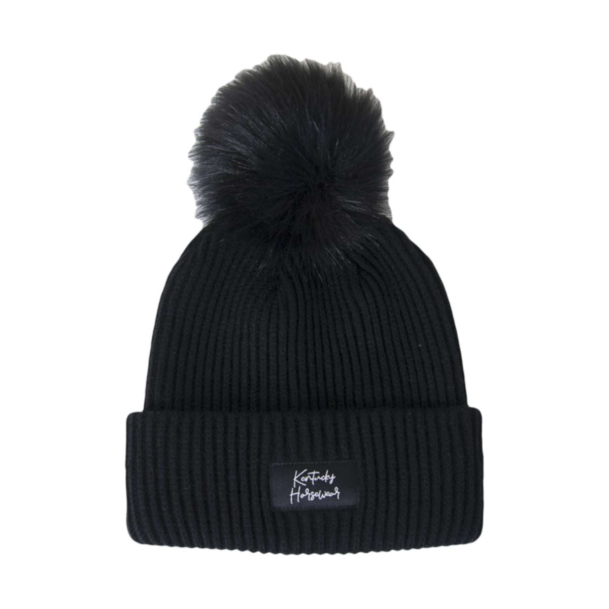 Kentucky Bonnet Pompom Noir