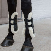 Kentucky Horsewear Protèges-Tendons Velcro Vegan Sheepskin Noir