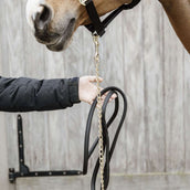 Kentucky Longe de Présentation Leather Chain Noir