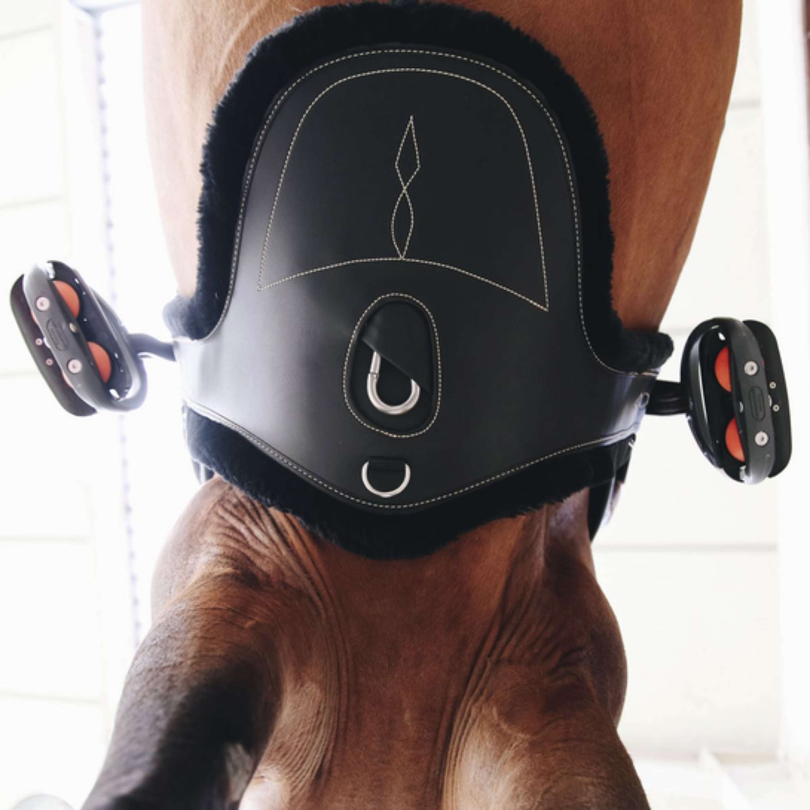 Kentucky Housse de Sangle Sheepskin Stud Noir Kentucky Housse de Sangle Sheepskin Stud Noir