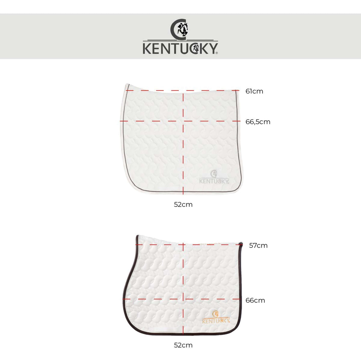 Kentucky Horsewear Tapis de Selle Color Edition Leather Dressage Marin